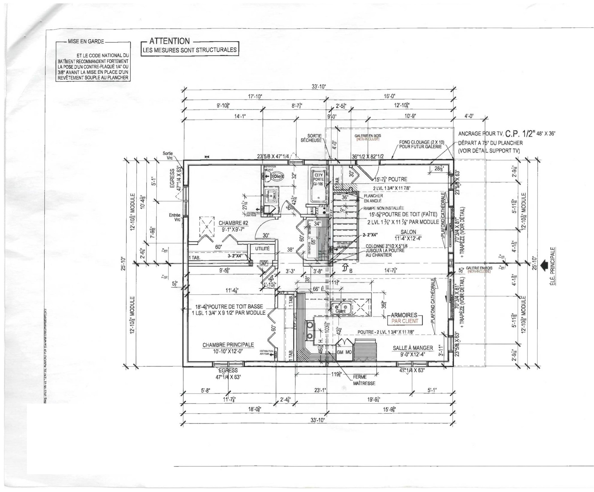 Main floor plan / Plan du rez-de-chaussée
